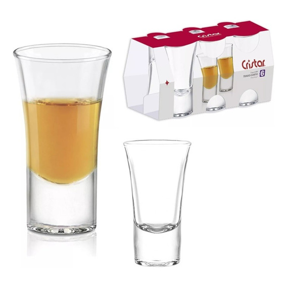 Set 6 Vasos Shot Tequila Tequileros Cortitos Lord Vidrio 