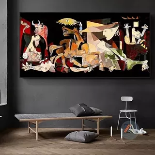 Cuadro Decorativo Canvas Guernica Pablo Picasso 125 X 60 Cm