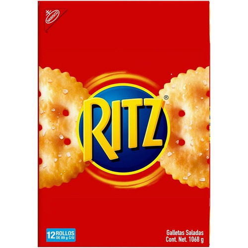 Caja con 12 rollos de galletas Ritz De 89g