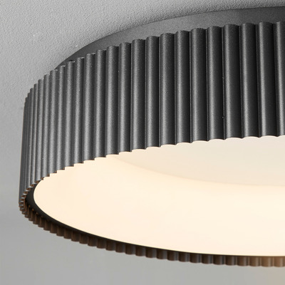 Plafon Led Zumo M 47cm Negro Dimerizable Diseño Moderno
