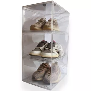 3 Cajas Acrílico Sneakers/tenis Apilable Premium