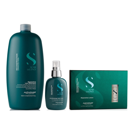 Shampoo Lt + Spray+ Ampolla Lotion Alfaparf Reconstruction