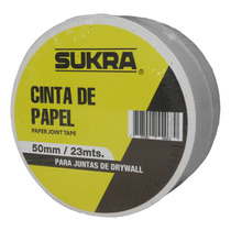 Cinta De Papel Para Yeso Carton 50mm X 23mt Sukra