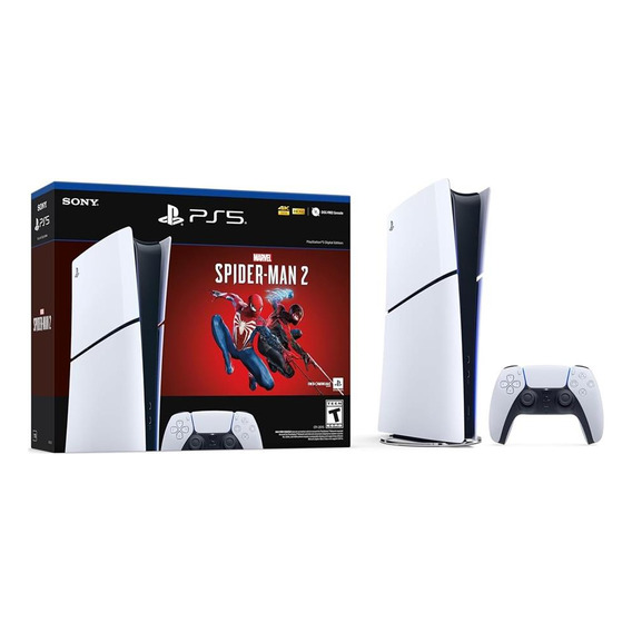 Sony PlayStation 5 Slim 1TB Spiderman 2 Color Blanco DIGITAL