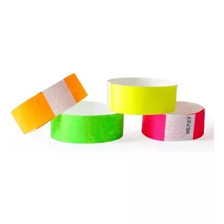 350 Pulseras Brazalete Tyvek Con Impresión Personalizada