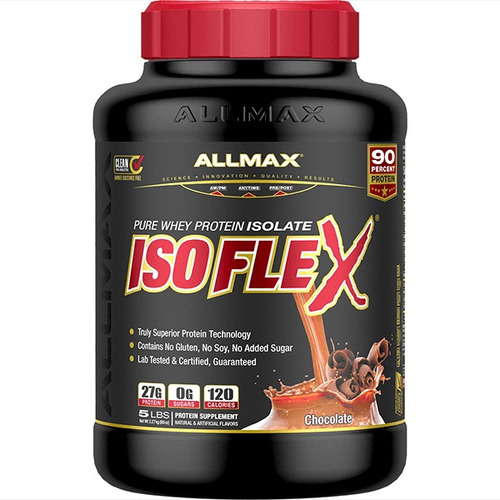 Proteina Allmax Isoflex Isolatada 5 Lbs Todos Los Sabores Sabor Chocolate