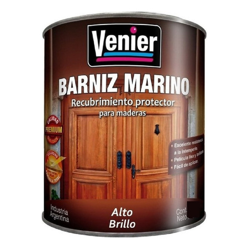 Barniz Marino Triple Filtro Solar Brillante 4 Lts Venier Color Natural