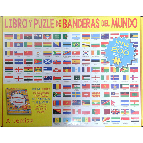 Libro Y Puzzle De Banderas Del Mundo, de No Aplica. Editorial Artemisa, tapa n/a en español