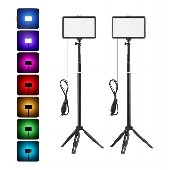 Usb Led Kit Luz Video Iluminación Fotografía Regulable 2pcs