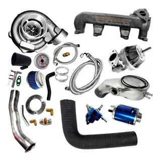 Kit Turbo Vw Ap Gol 1.8 Carburador 2e Deslocado Turbina P50