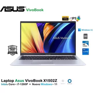 Asus Vivobook X1502z  Core I7-1250p 256gb 12gb 15.6fhd Win11 Color Gris Silver