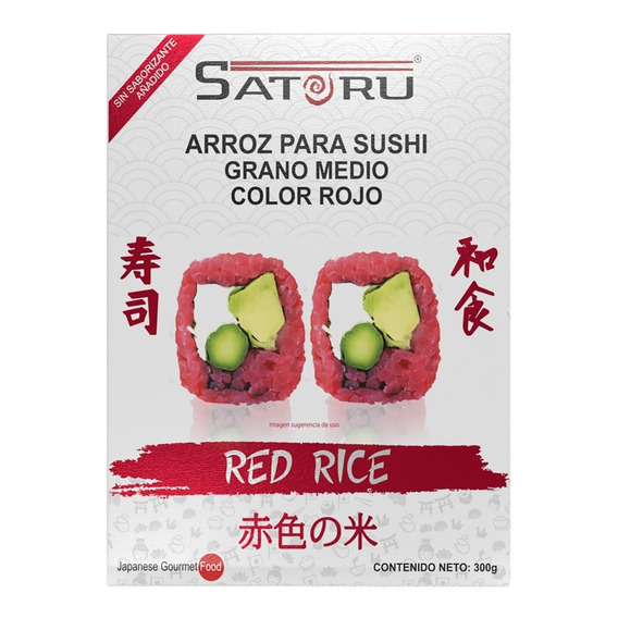 Arroz Japonés Rojo Para Sushi Sin Sabor Añadido 300g