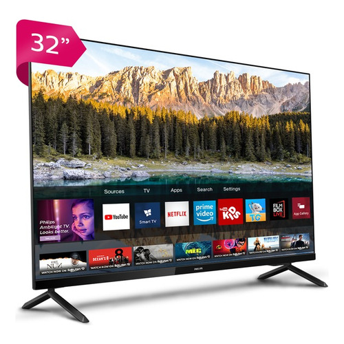 Televisor Philips Smart Tv 32 Pulgadas Led Hd 32phd6825 60hz