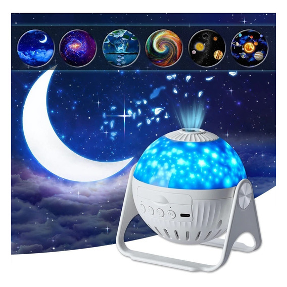 Lampara Proyector Galaxias Planetario Luz Nocturna Bluetooth