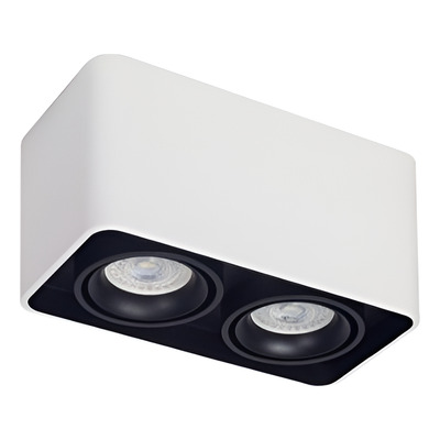 Plafón Toronto 2 Luces Gu10 Blanco Int. Ngo 20x10cm Blanco