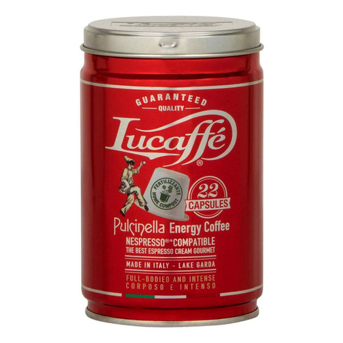 22 Capsulas Lucaffe Pulcinella Energy Coffee Para Nespresso