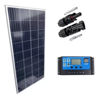 Kit Placa Solar 150w Controlador 30a Lcd