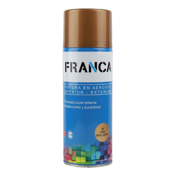 Esmalte En Aerosol 400ml Franca - Color Oro