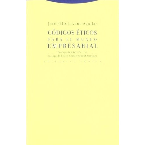 Codigos Eticos Para El Mundo Empresarial - Lozano, De Lozano. Editorial Trotta En Español