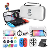 Kit De 30 Accesorios Funda Para Nintendo Switch Oled Estuche