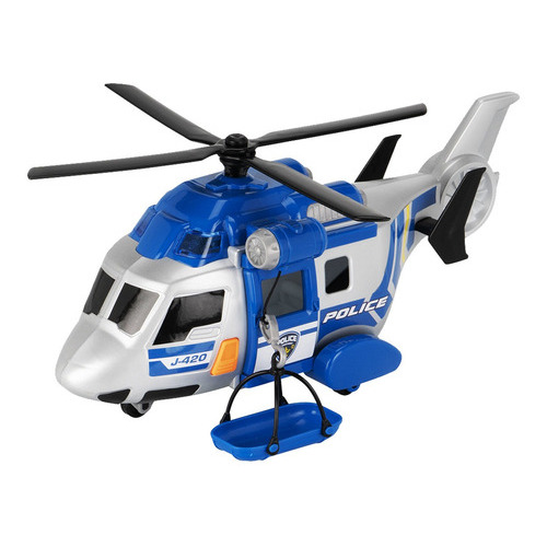 Teamsterz Helicoptero De Policia 35 Cm Rescate Color Azul