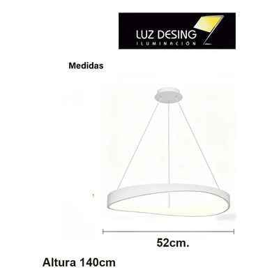 Lampara Colgante Noruega Led Cct Diseño Blanco Luz Desing Blanco