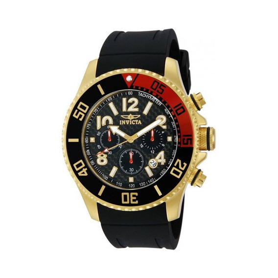 Reloj pulsera Invicta Pro Diver 13729 de cuerpo color dorado, cuarzo, para hombre color