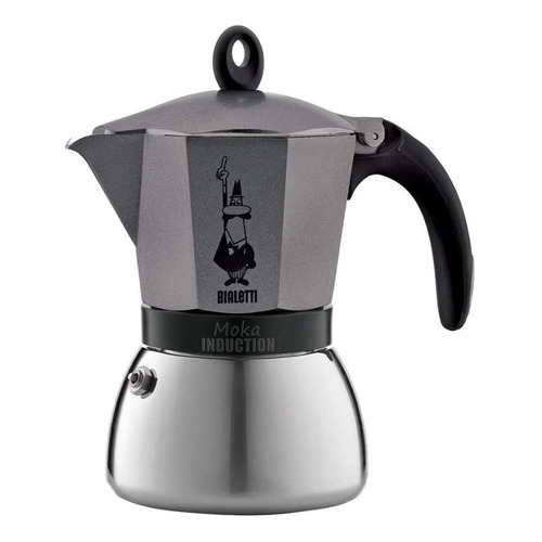 Cafetera Bialetti Moka Induction 6 Tazas manual antracite italiana