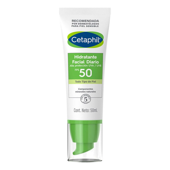 Cetaphil Hidratante Facial Diario Fps 50 X 50ml Momento de aplicación Día Tipo de piel Todo tipo de piel