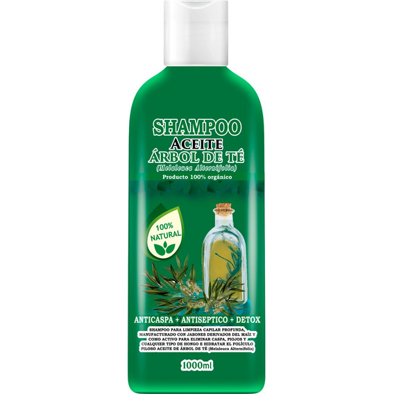 Shampoo Aceite Árbol De Te Elimina Piojos 1 L Vivonatural