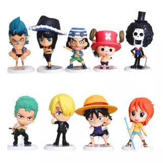 Muñecos Figura One Piece X 9 Personajes Colección Decoración