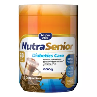 Nutra Senior 50+ Diabetics Care Complemento Alimentar 800g Sabor Cappuccino