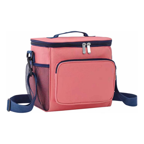 Bolso Termico Lonchera Escolar Portátil Tela Oxford Color Rosa