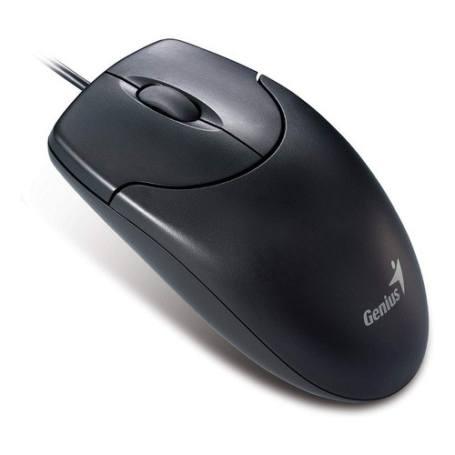 Mouse Genius Netscroll 120 Ps2 Optico Black Importador Color Negro