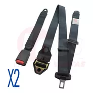 Cinturon De Seguridad X2 Universal 3 Puntas Homologado Fijo 