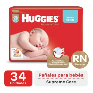 Huggies Supreme Care Pañales Recién Nacido Sin Género 34 Unidades