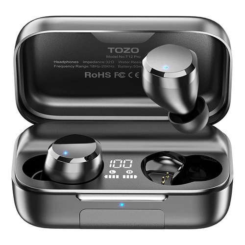 Tozo T12 Pro Auriculares Inalámbricos Auriculares Bluetooth Color Negro