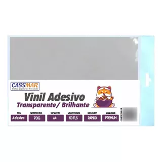 Vinil Adesivo A4 70g Fosco Branco Matte Laser 50 Folhas