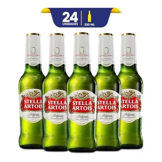 Cerveza Premium Stella Artois, 24 Botellas 330ml