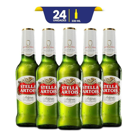 Cerveza Premium Stella Artois, 24 Botellas 330ml