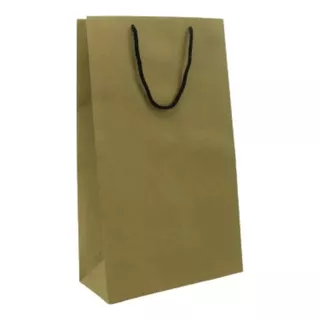 Bolsa De Papel Kraft Con Asa 90pzs 38x22x10cm Grande