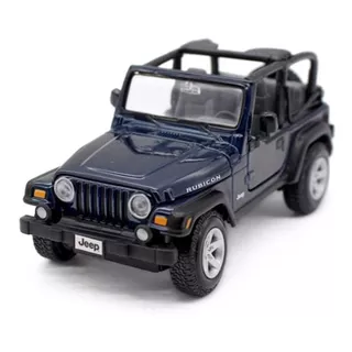Miniatura Jeep Wrangler Rubicon Azul Escuro Maisto 1/27