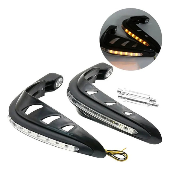 Cubre Puños Moto Handguars Motocicleta Con Luz Led Universal