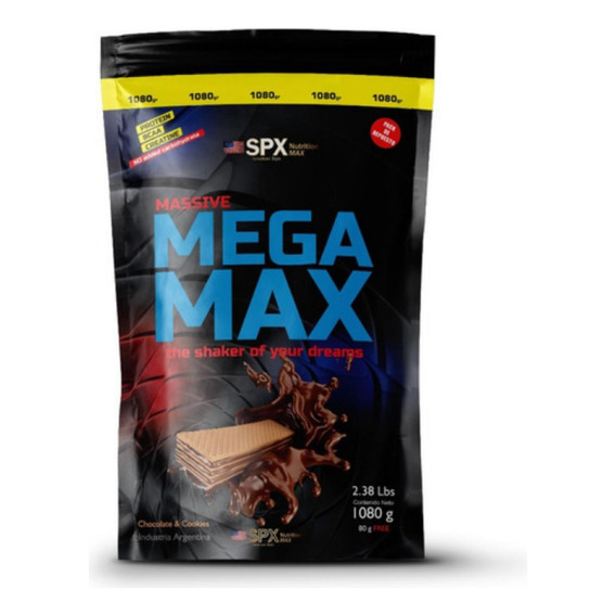 Spx Mega Max Super Concentrado Proteico Sabor Chocolate & Cookies Con Bcaa, Creatina Sachet 1080g