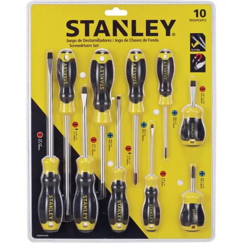 Jogo. Chaves de fenda X 10 unidades. Stanley Stmt66676-840 Jogo. Chaves de fenda X 10 unidades. Stanley Stmt66676-840