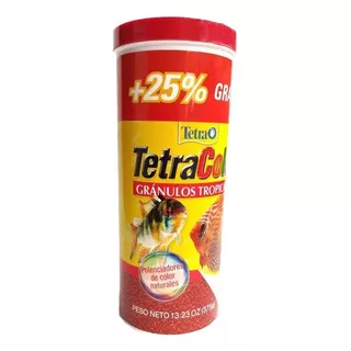 Tetra Tetracolor Granulos Tropicales X 375gr Alimento Balanceado Para Peces Acuario, Discos Y Ciclidos. Colores Vibrantes Con Antioxidantes Y Prebióticos. Agua Limpia, Proteína Pescado Y Camarón 47.5%