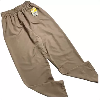 Calça Tactel Caqui Lisa Sem Bolso Cdp/presidio/serviço