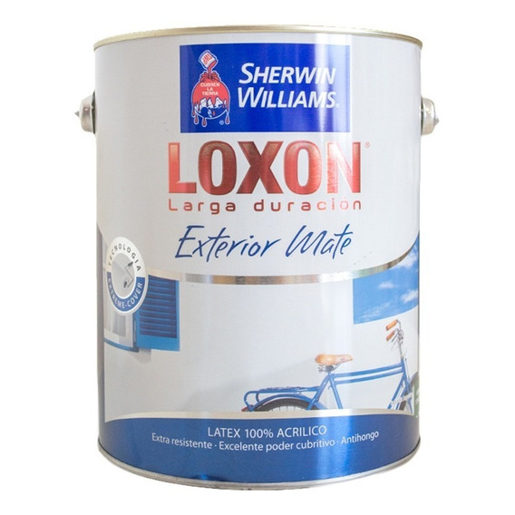 Pintura Loxon Latex Exterior Blanco 4 Lt Sherwin Prestigio