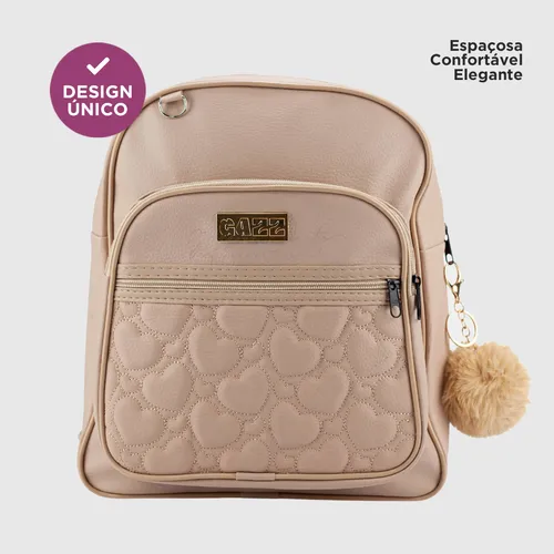 Mochila peque a para mujer con correa color crema MercadoLibre