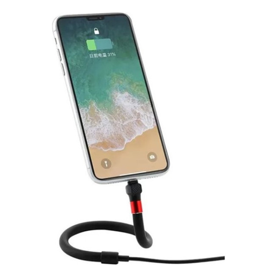 Cable Usb C Con Soporte Moldeable 2.4a